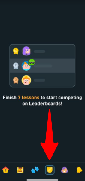 The Leaderboards on Duolingo