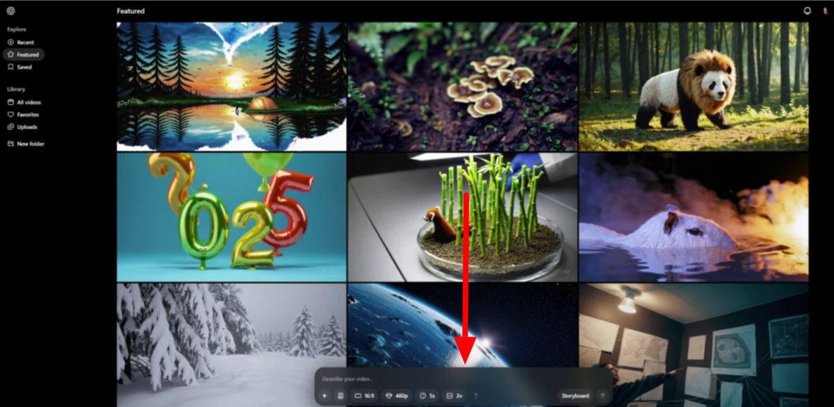 The Sora AI feed containing video examples of what videos that can be generated with Sora AI.