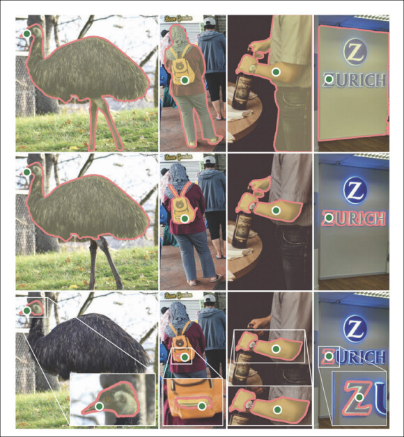 Semantic segmentation systems such as Segment Anything can struggle to identify certain objects, or parts of objects, as exemplified here in output from ambiguous prompts. Source: https://maucher.pages.mi.hdm-stuttgart.de/orbook/deeplearning/SAM.html