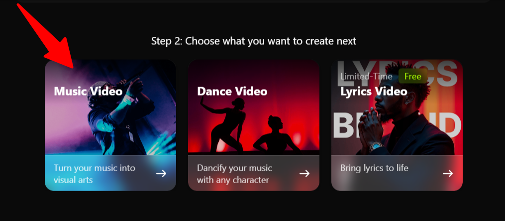 Creating a music video with Freebeat.
