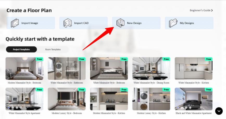 Creating a new floor plan with Homestyler.