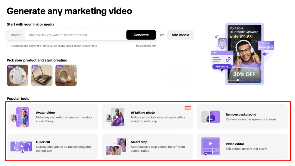 Emphasizing the popular tools available on Pippit AI.