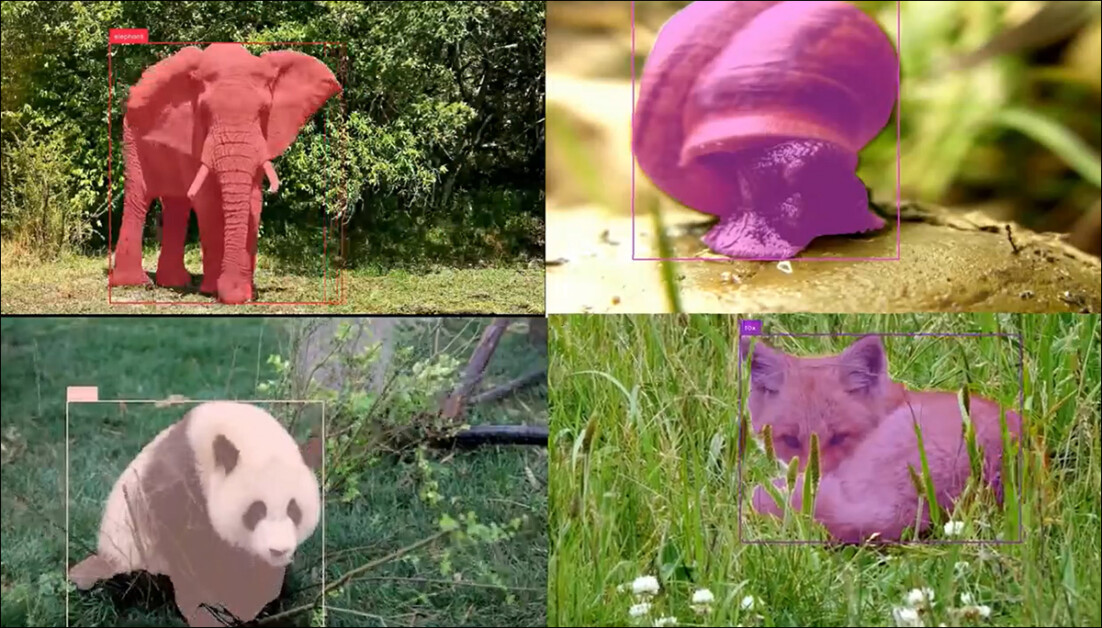 Examples of semantic segmentation with Grounded SAM 2, used in the Hunyuan Control project. Source: https://github.com/IDEA-Research/Grounded-SAM-2