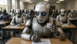 'Robot cheating in an exam' - ChatGPT-4o and Adobe Firefly